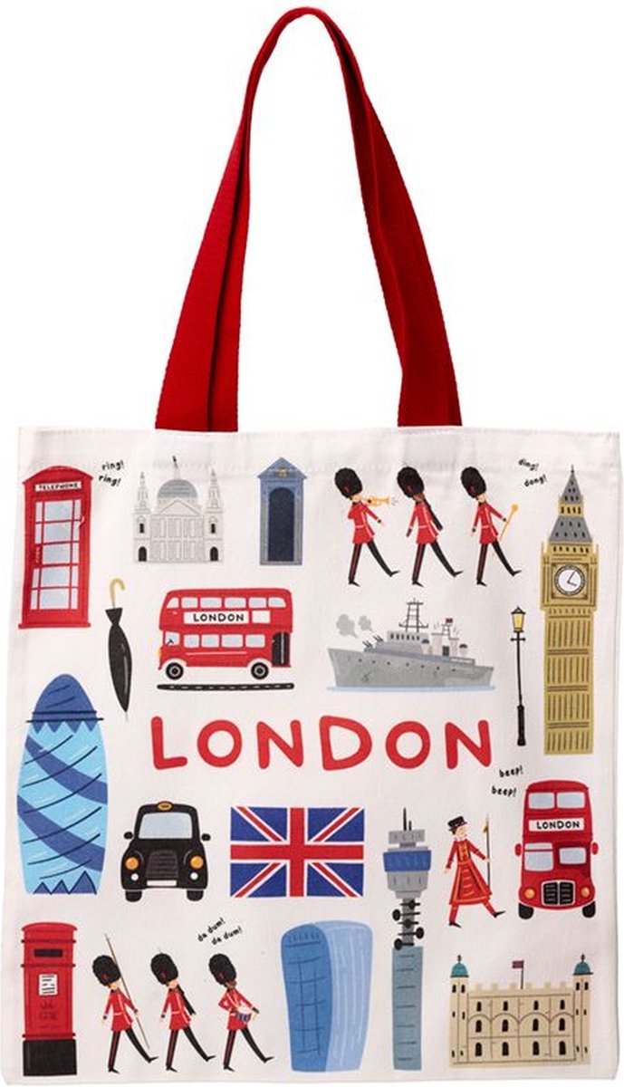 Bolsa de algodón poli de recuerdo de Londres