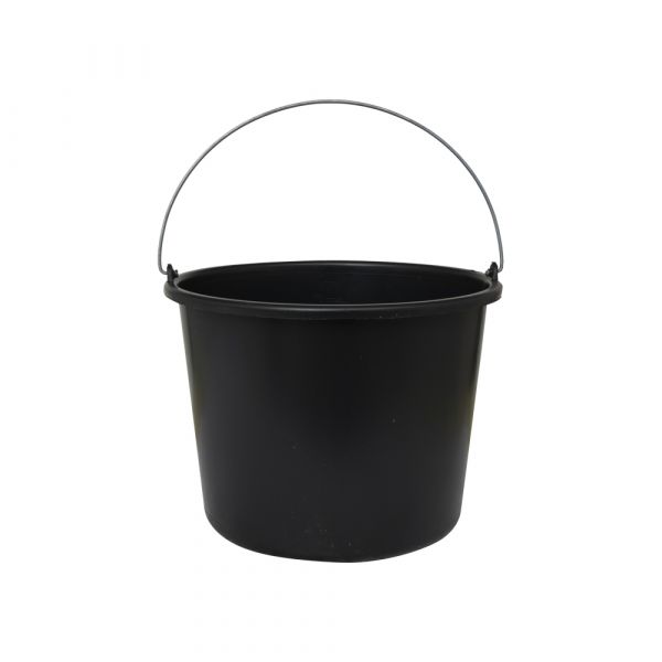 Secchio di plastica nero 12 litri
