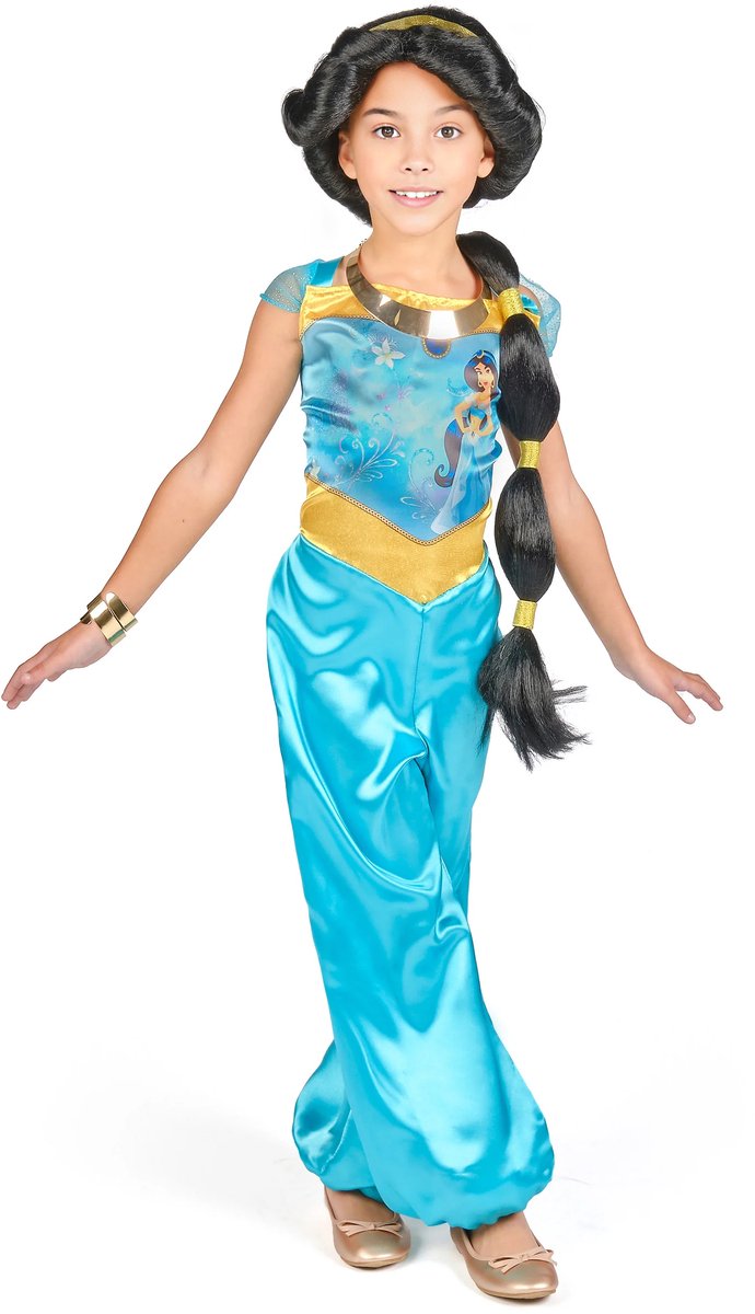 Disfraz princesa disney - aladdin, jasmine basic plus, talla xs (3t-4t años), niña