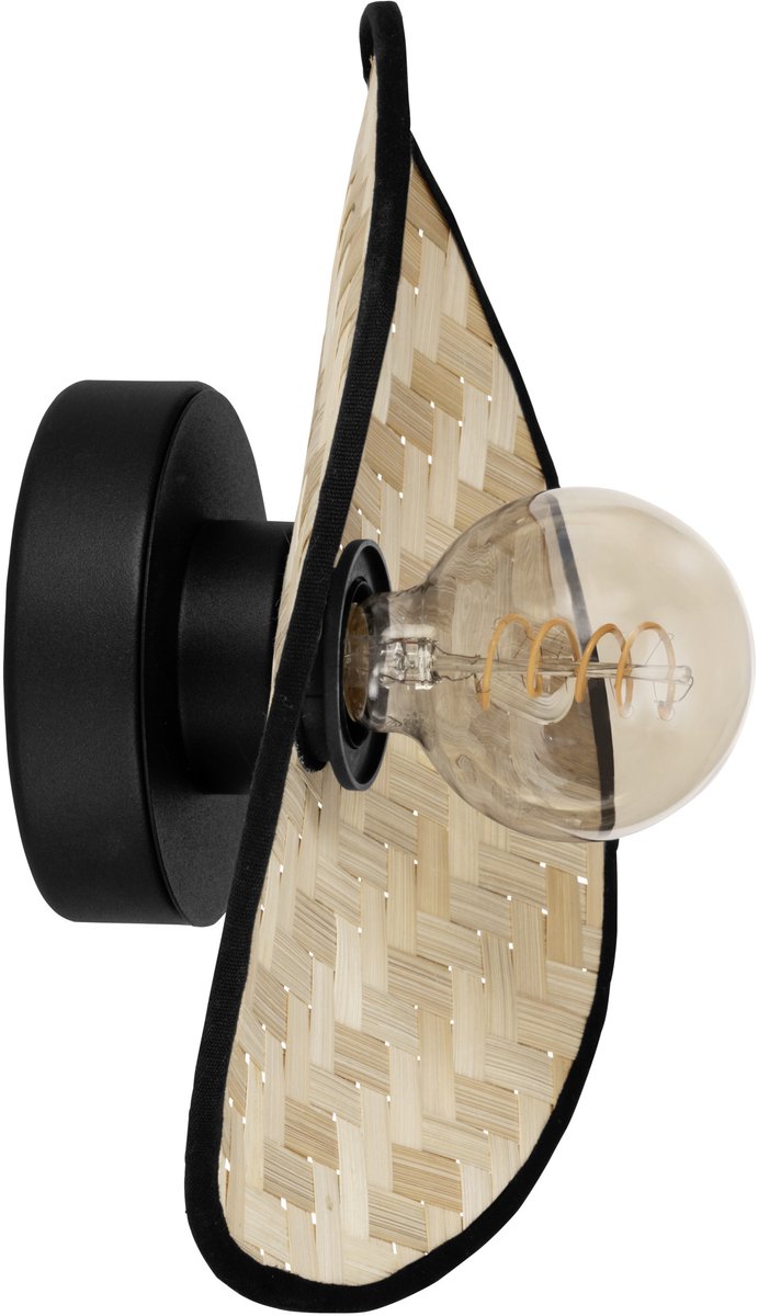 Eglo marywell wandlamp - e27 - 30 cm - zwart bruin - hout