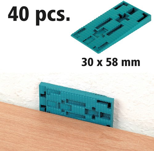 Wolfcraft distance wedges | made of plastic | 40 pieces - 6930000