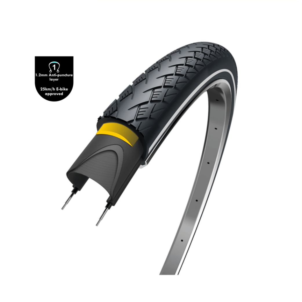 Wolff Wolff Metro Elite, negro con reflexión, 28x1 1 2, ETRO 40-635