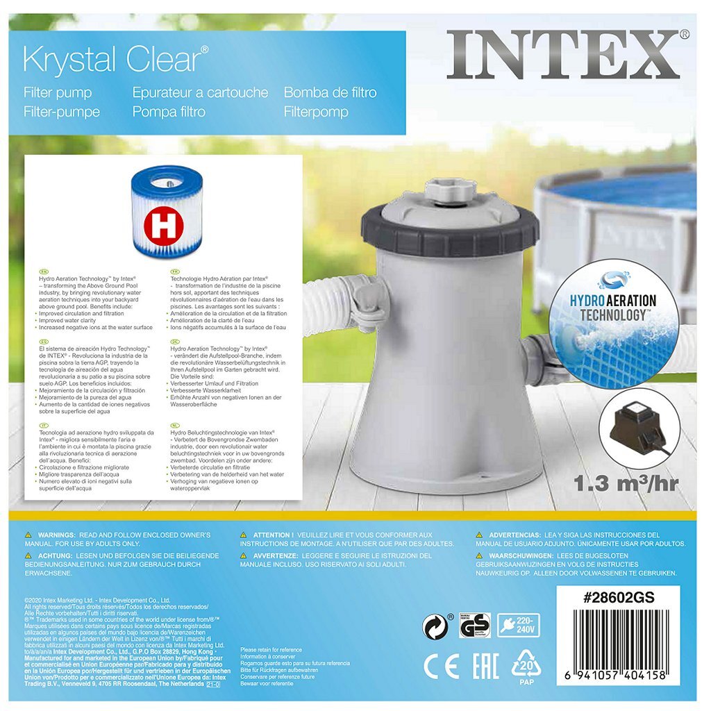 Bomba de piscina de cartucho Intex muy pequeña