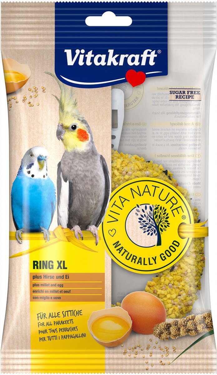 Anello Vitakraft - snack per uccelli - uovo 70 g xl