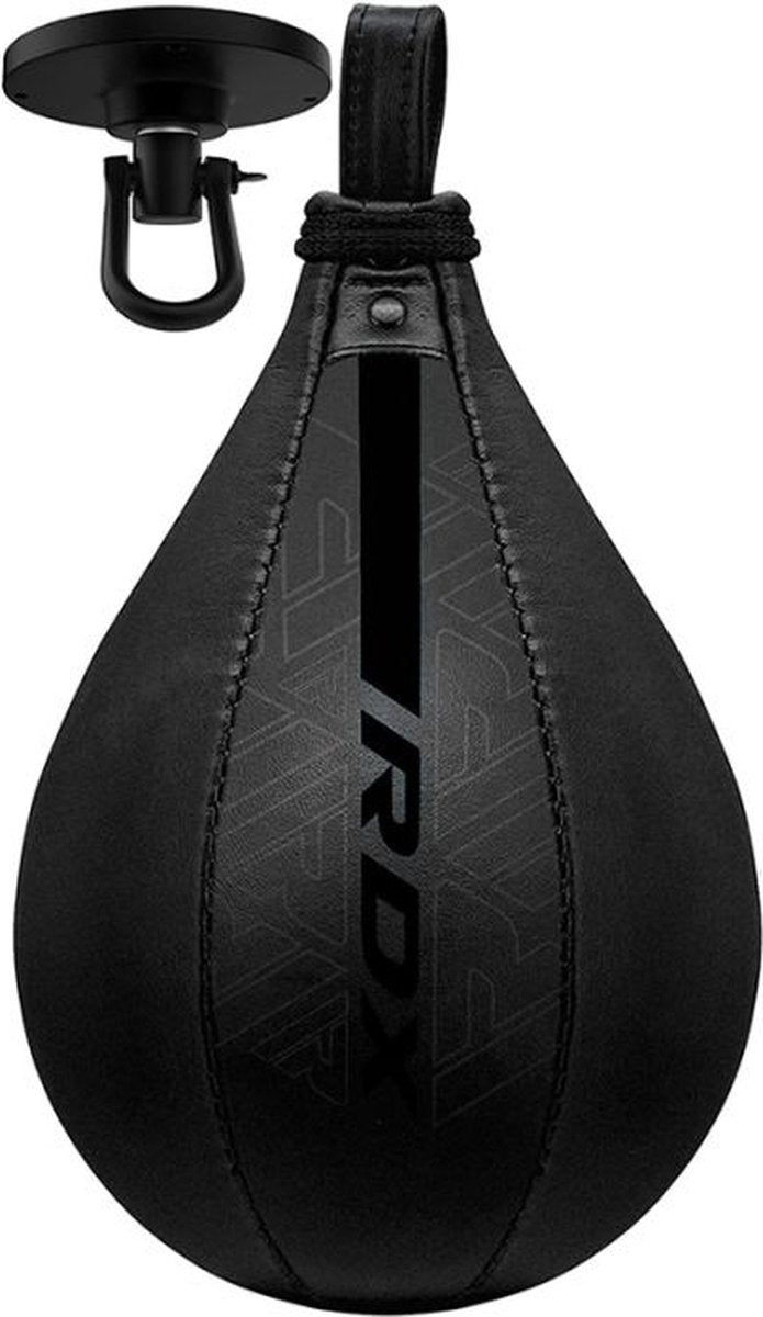 Rdx sports - speedball - f6 kara - incluido giratorio - 26 cm - negro mate