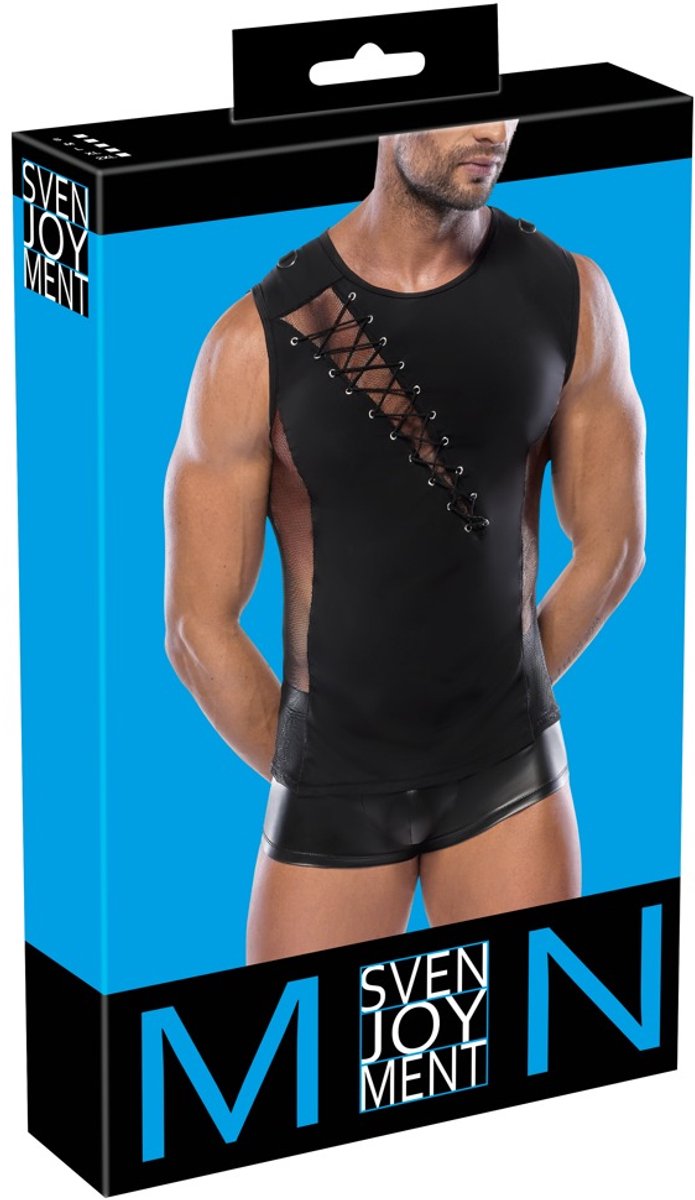 Pantaloncini fetish senza maniche Sven Joyment con lacci