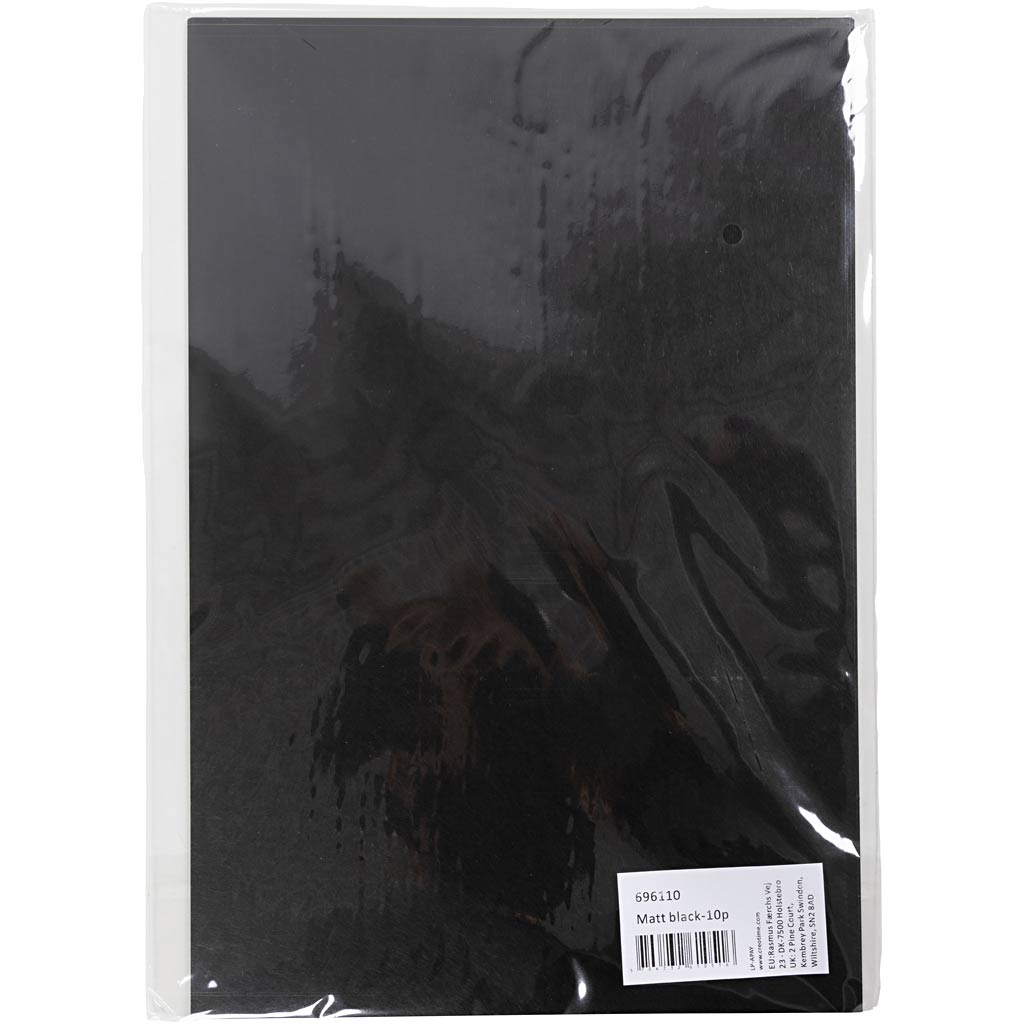 Creative Company Sheets Shrink Film, A4, Black, 10 fogli 1 scatola
