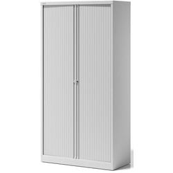 Armadio con ante a rullo Bisley alto bianco