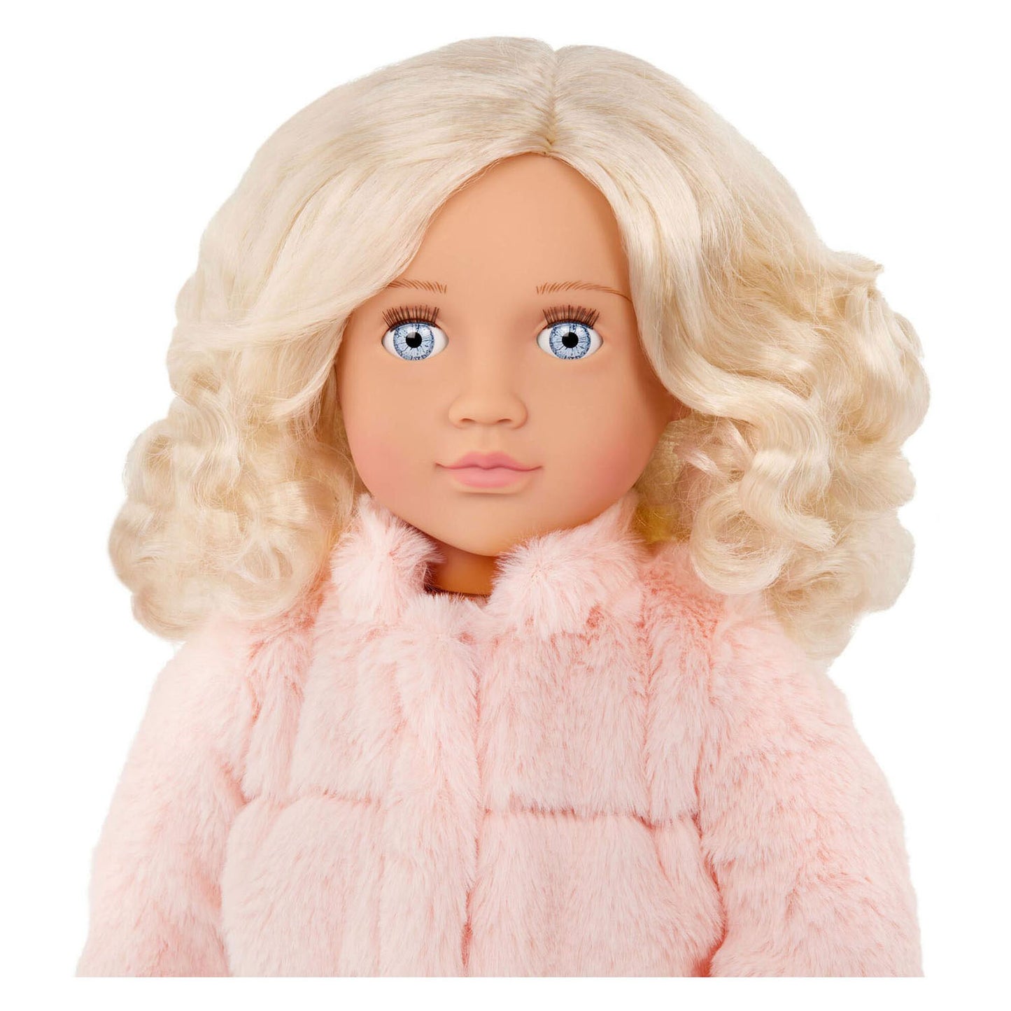 Muñeca ava de nuestra generación con abrigo de piel - 46cm