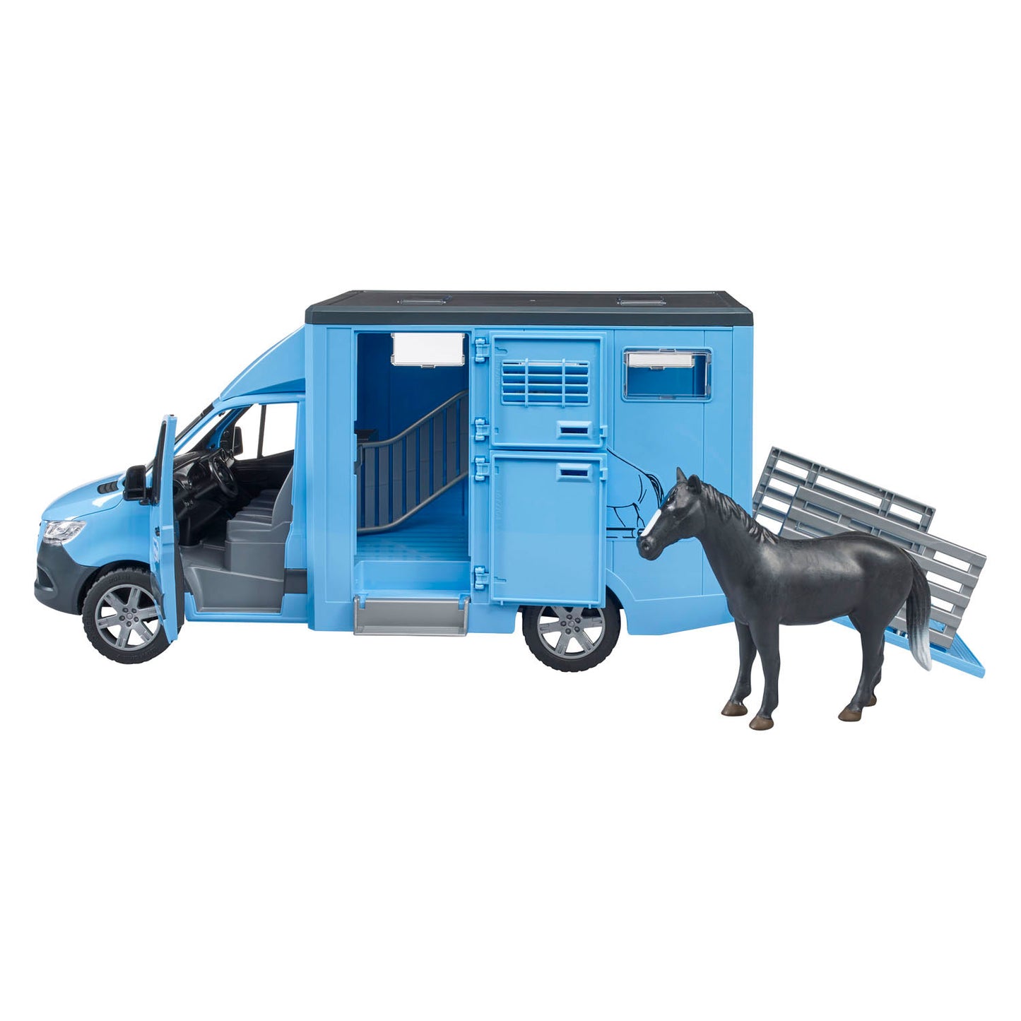 Bruder MB Sprinter Animal Transporter con cavallo