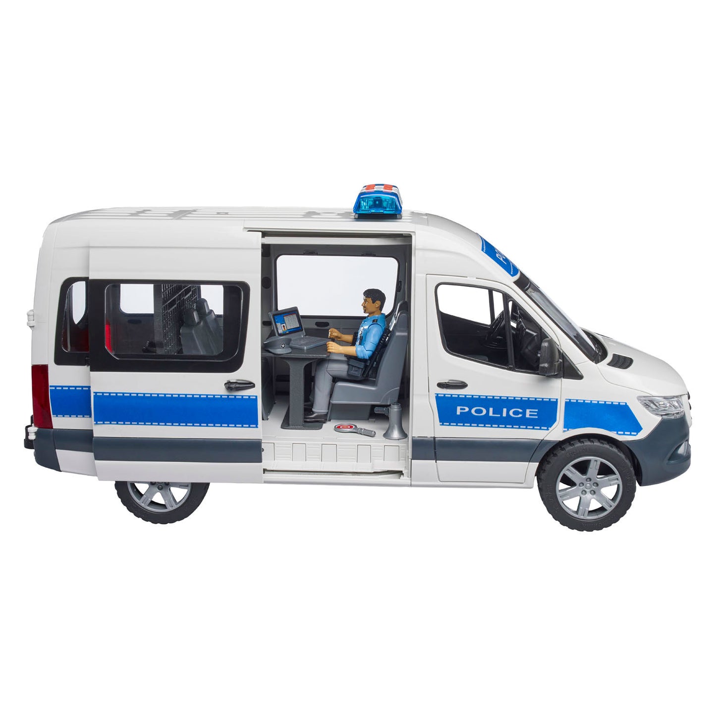 Bruder Mercedes-Benz Sprinter Autobus di polizia con luce e gel