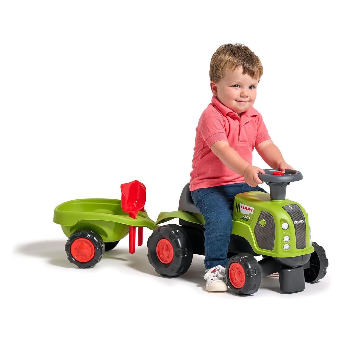 Claas arion 470 looptractor met trailer