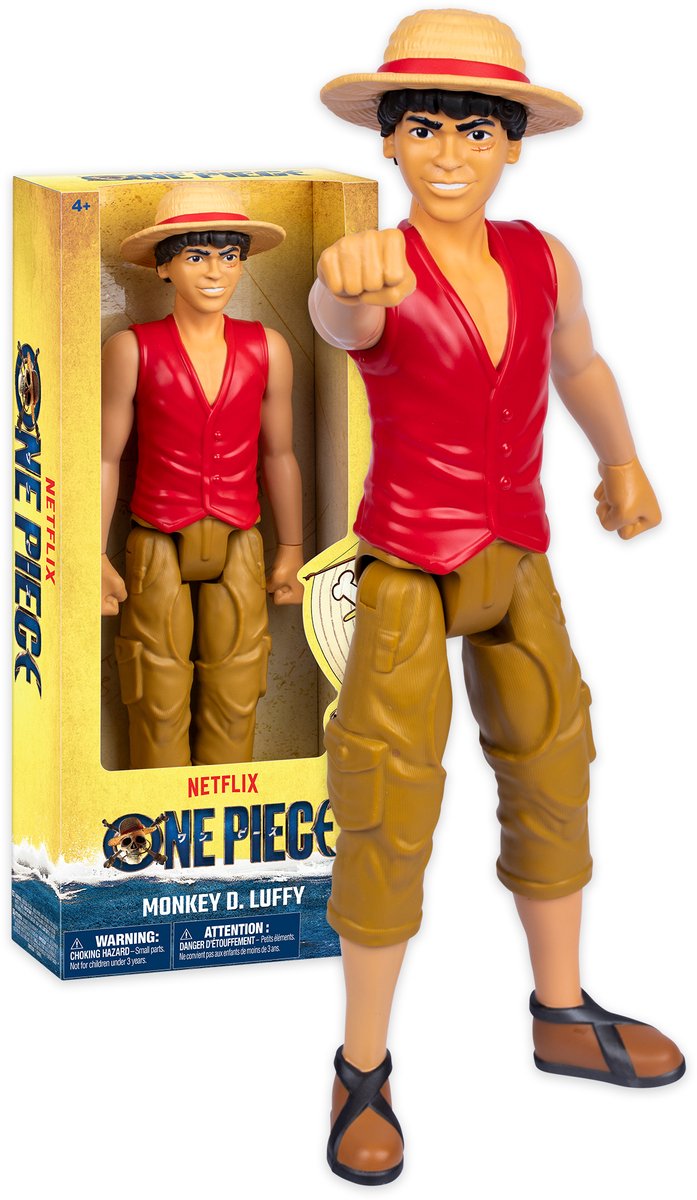 Moose toys one piece - groot actiefiguur luffy - beweegbaar figuur van 30 cm hoog