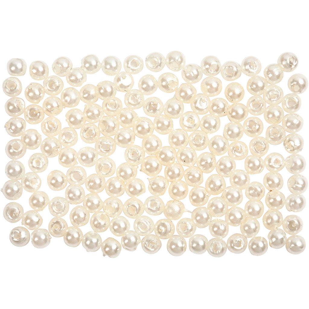 Perle di cera Creative Company, d 3 mm, misura del buco 0,7 mm, madreperla, 150 pezzi 1 scatola