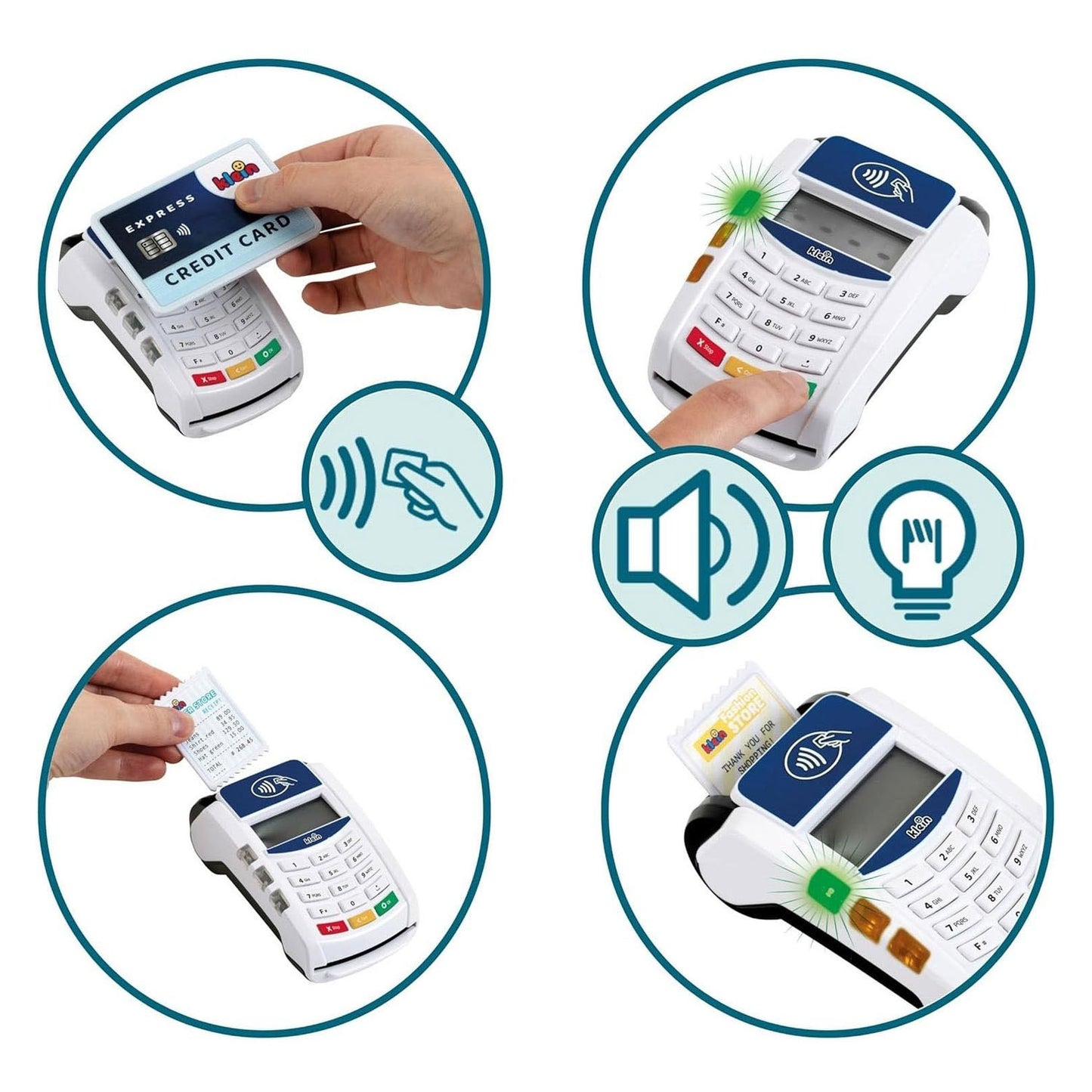 Piccoli giocattoli - Bancomat - con carta di credito - con luci e suoni