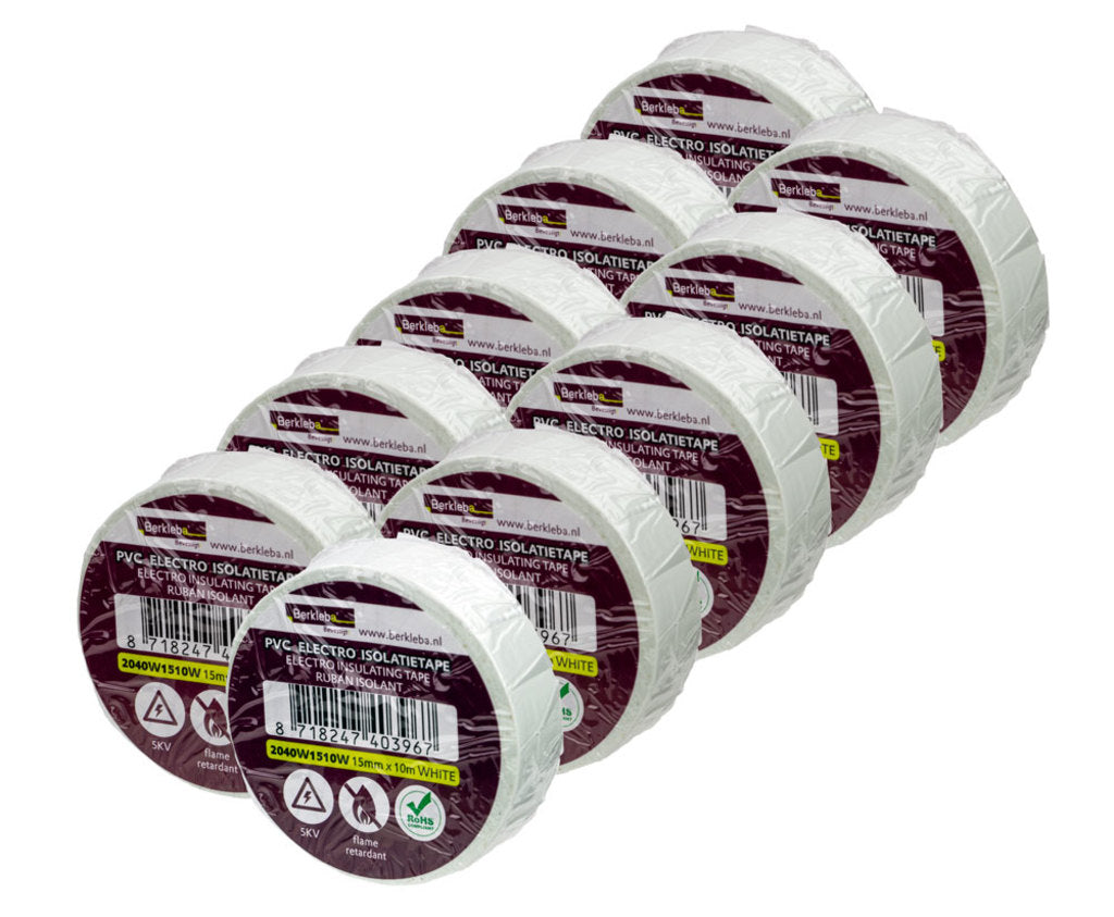 Berkleba cinta pvc 15x10mt blanca rollo ds a 10