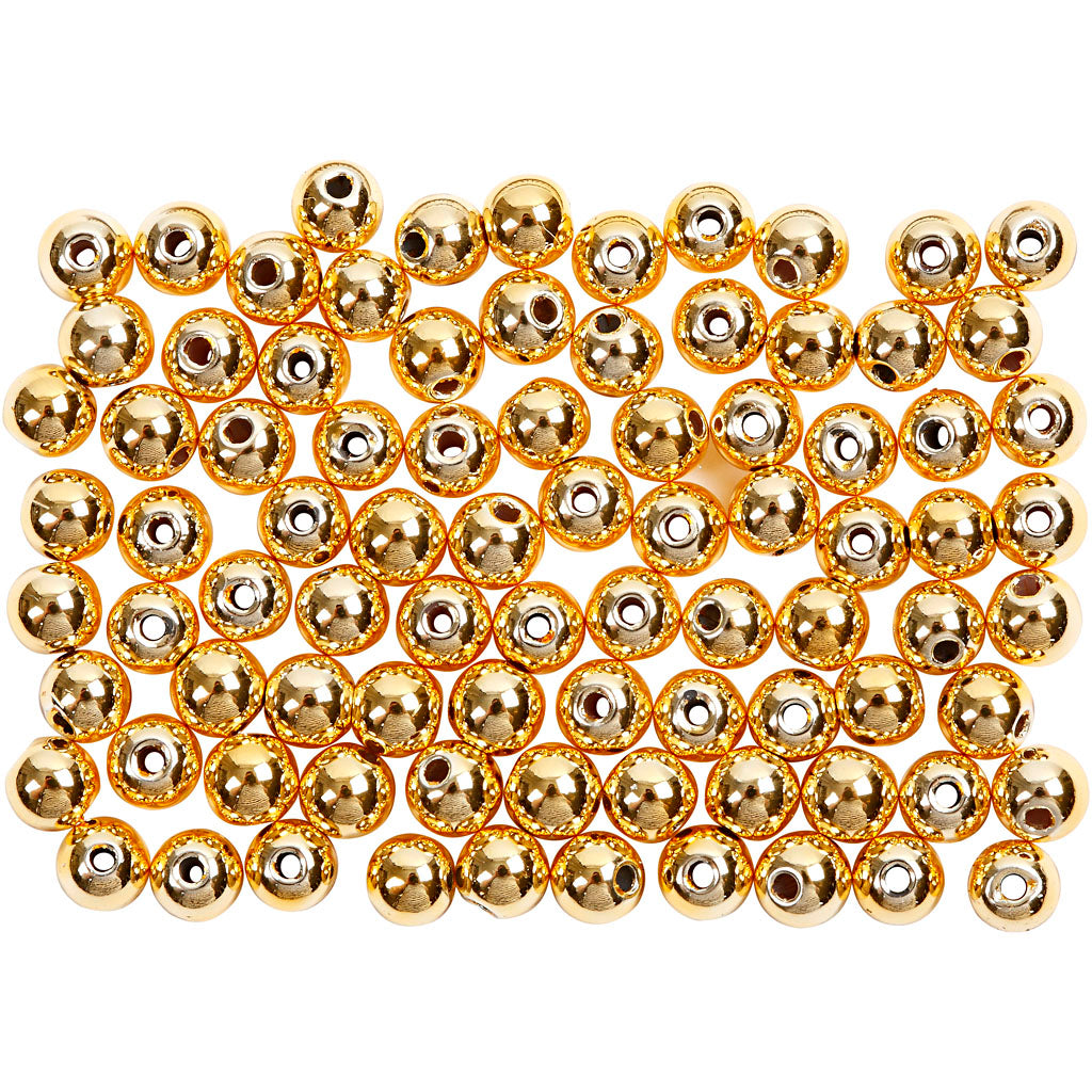 Perle di cera Creative Company, d 4 mm, misura buco 0,7 mm, oro, 150 pezzi 1 scatola