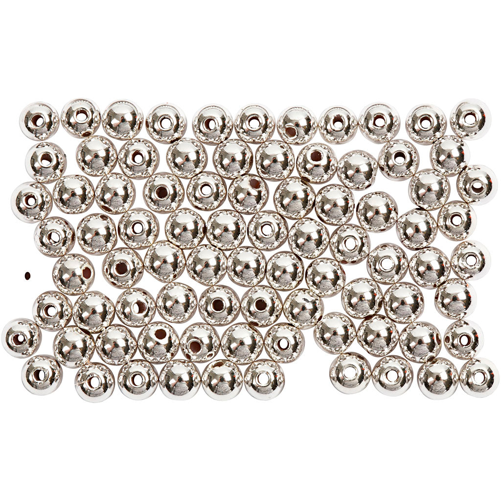 Perle di cera Creative Company, d 4 mm, misura buco 0,7 mm, argento, 150 pezzi 1 scatola