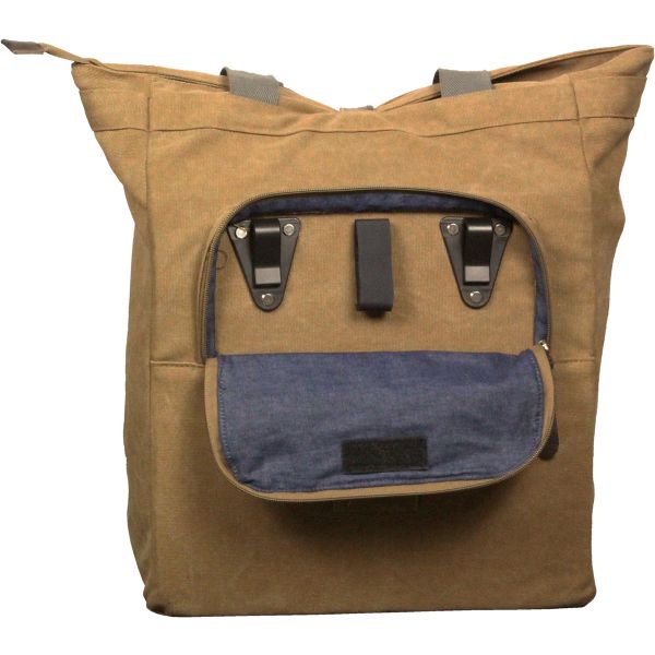 Greenlands fietstas canvas shopper 20 liter 42 x 34 x 14 cm - camel bruin