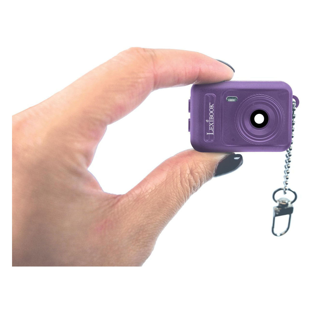 Llavero Lexibook cámara digital en miniatura rosa claro con memoria flash incorporada