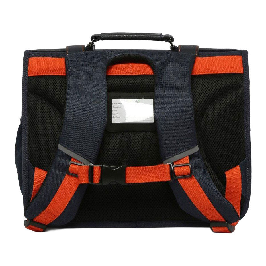 Mochila escolar Caméléon azul marino naranja - 38cm