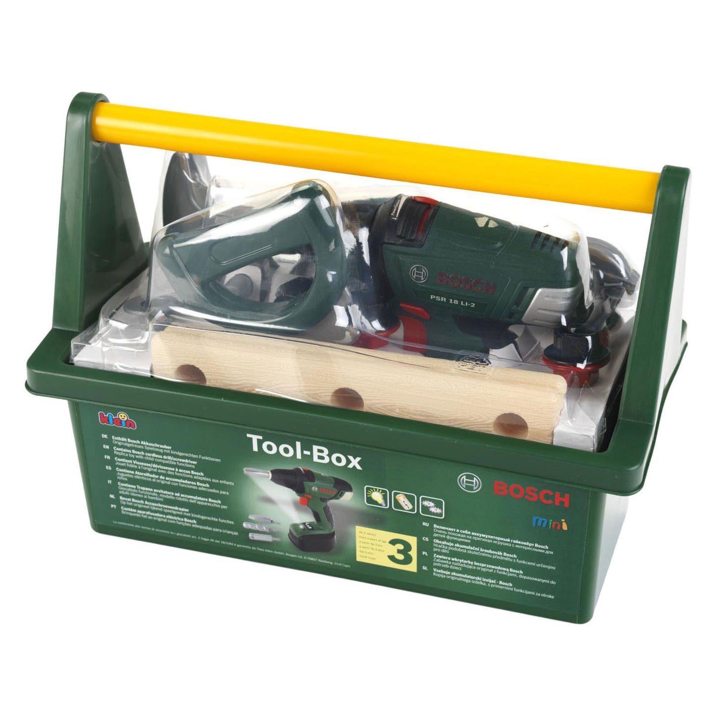 Klein Toys Bosch Mini - cassetta degli attrezzi giocattolo - trapano incluso - 3+ anni
