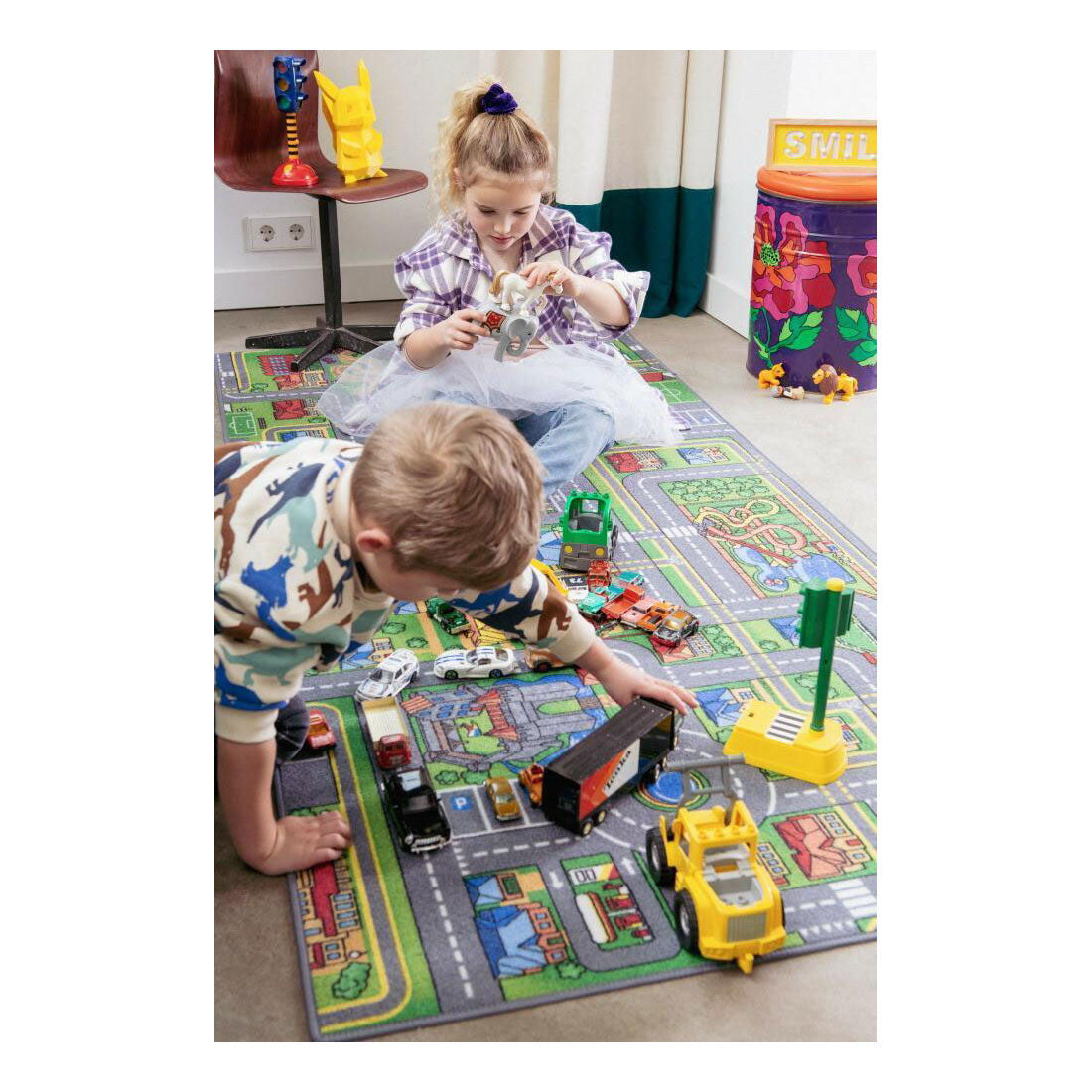 Tappetino da gioco Ty Ci Life Traffic - 95x200 cm
