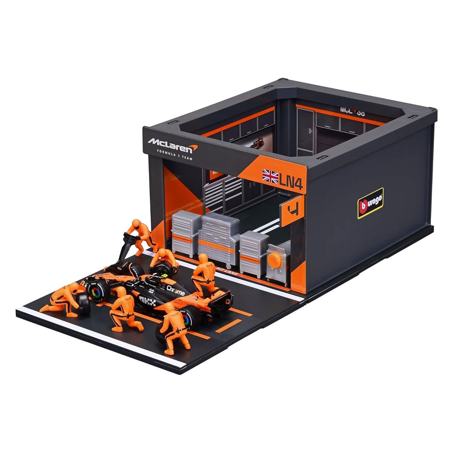 Pase de boxes de Burago mclaren con lando norris - 1:43