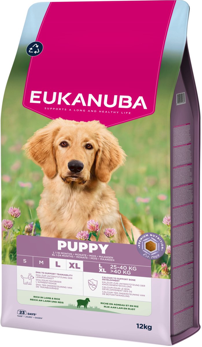 Eukanuba Puppy Large Wide Agnello Riso - Cibo Per Cani - 12 Kg