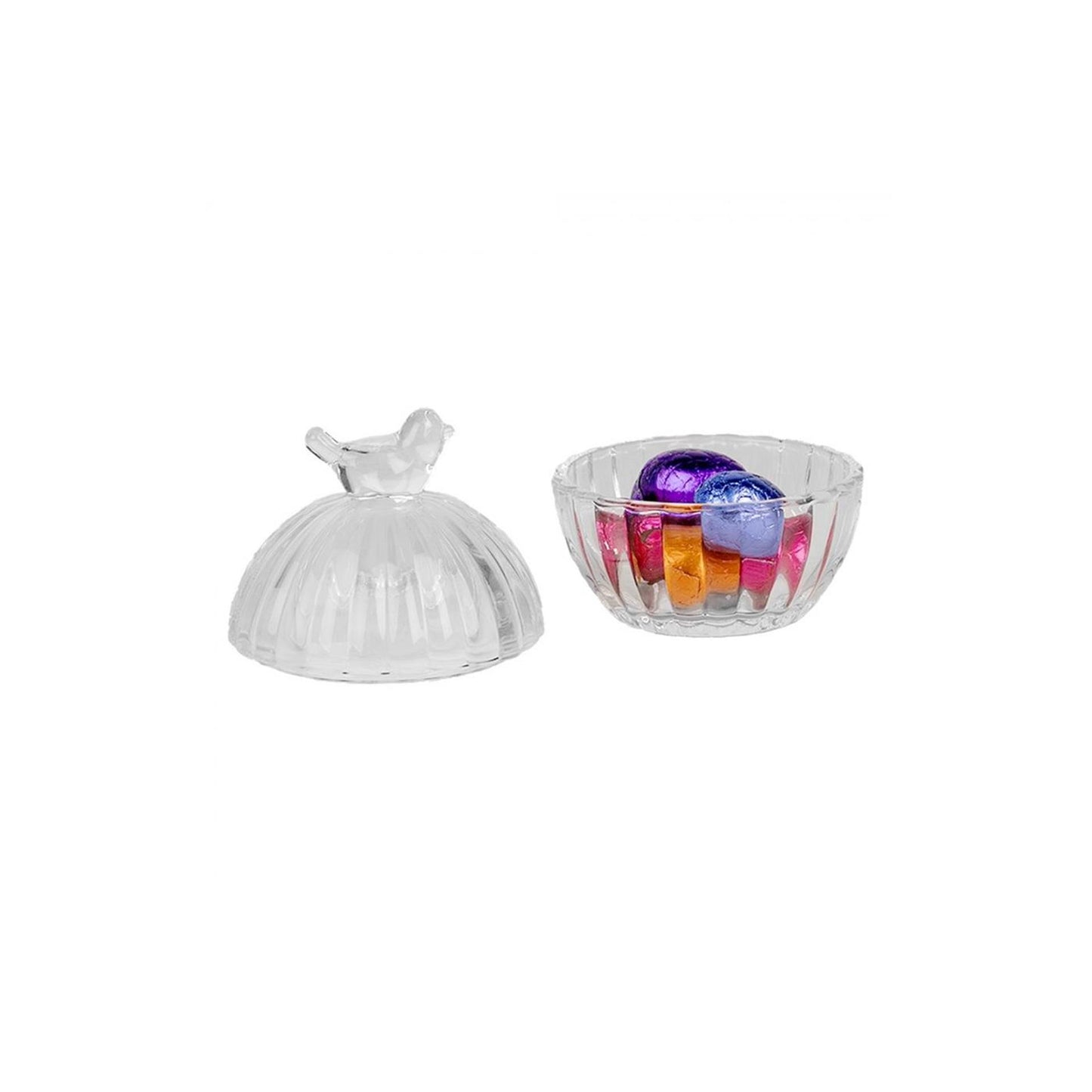 Tarro Clayre eef con pájaro ø 8x10 cm