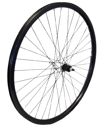 Rueda trasera KGS 28 pulgadas (622) Casete negro 8-10 Axis fijo