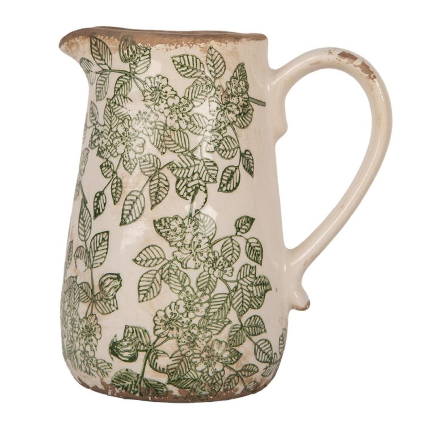 Brocca decorativa Clayre Eef beige 16x12x18 cm