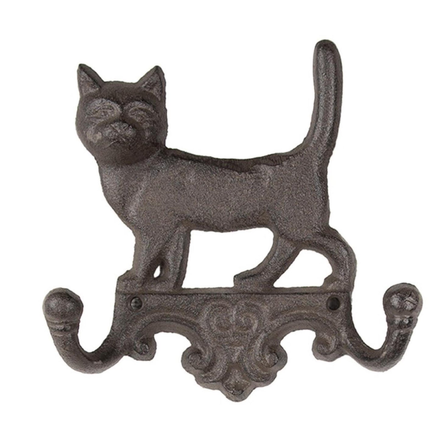 Appendiabiti da parete Clayre eef gatto 16x4x16cm