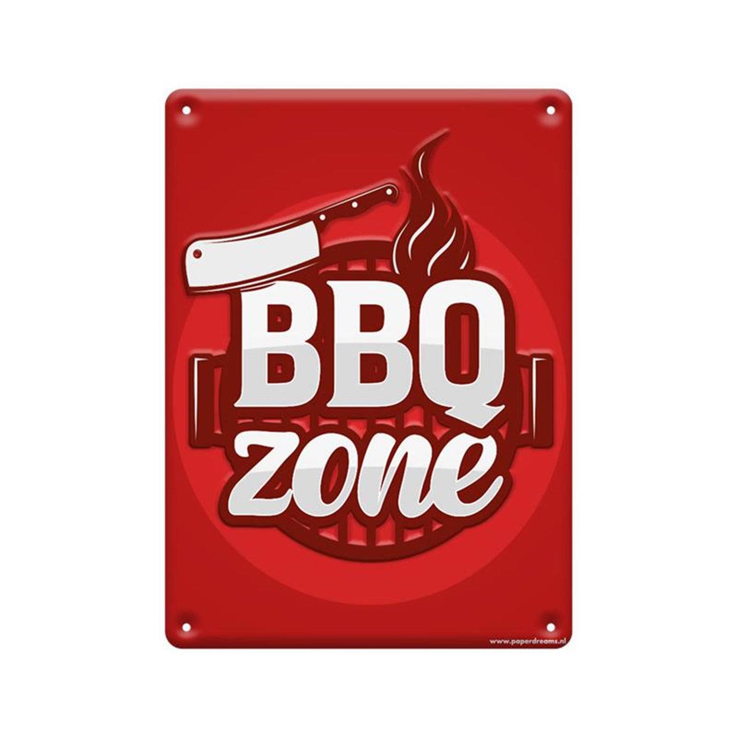 Cartello con testo in metallo Paperdreams - Zona BBQ