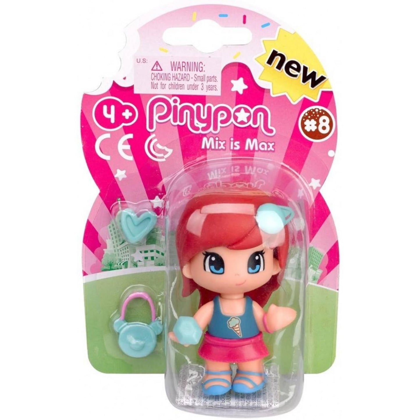 Figura jugando pinypon 7cm serie 8