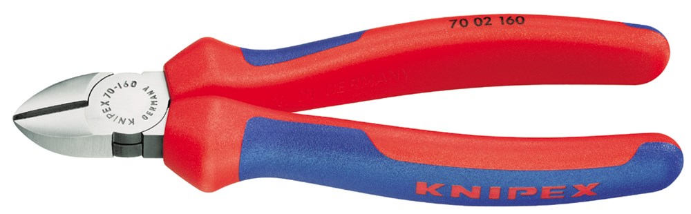 Knipex alicates de corte lateral pulido confort 160 mm - 70 02 160 sb - 7002160sb