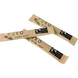 Bastoncini di zucchero puro fair trade marrone 3gr