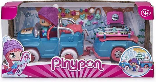 Pinypon Ski Jeep con rimorchio e figura.