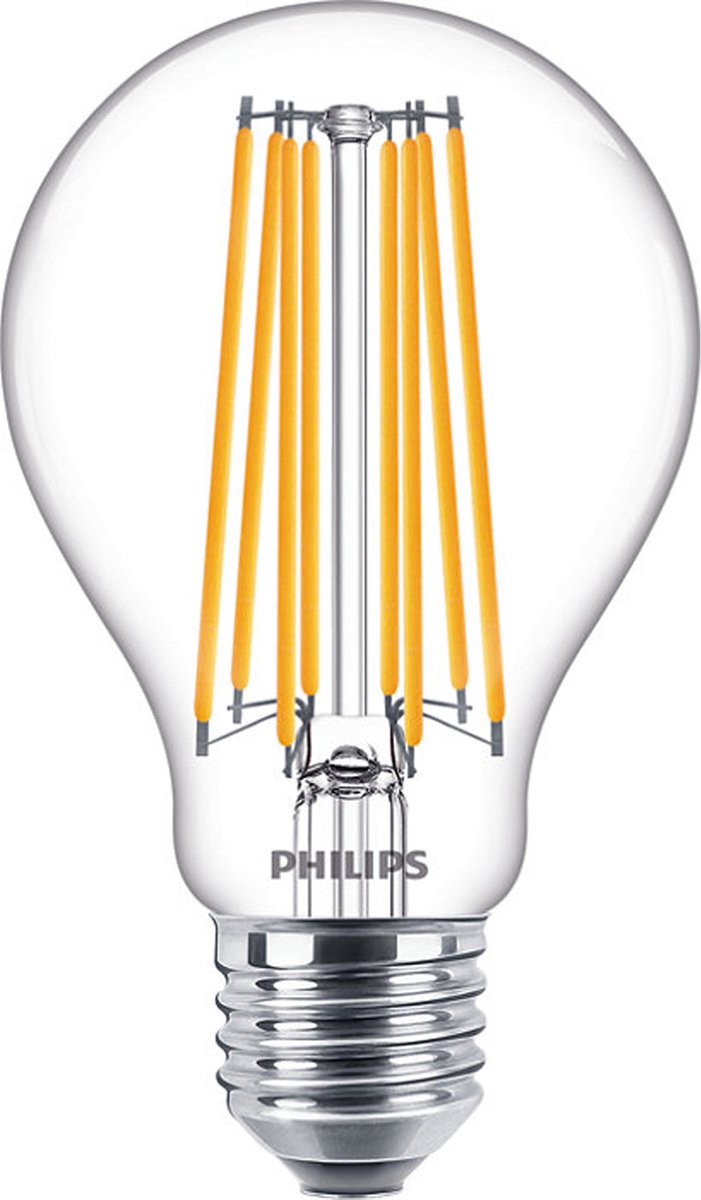 Philips LED Philips Corepro Lámpara LED E27 pera transparente 17W 2452lm - 827 blanco muy cálido | reemplaza 150w