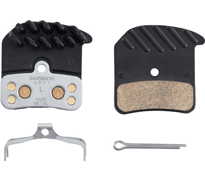 Shimano Disc Brake Block Juego de metal H03C con aletas de enfriamiento