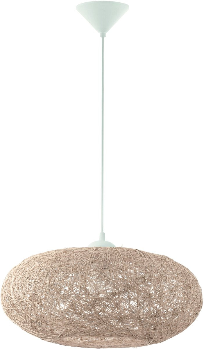 Eglo campilo hanglamp - e27 - 1 lichts - ø45 cm - wit, beige zandkleur