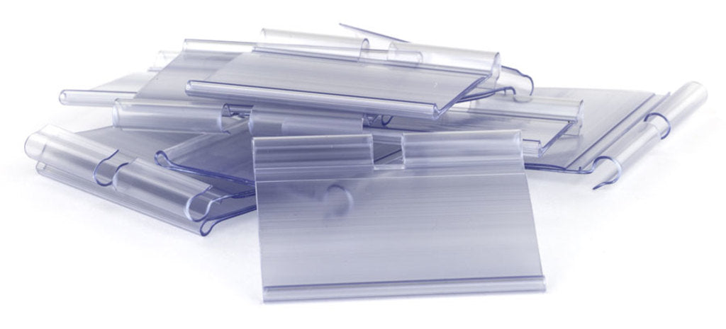 Portaprezzi senza marchio in pvc con gancio a scatto 30x52 ds a 10