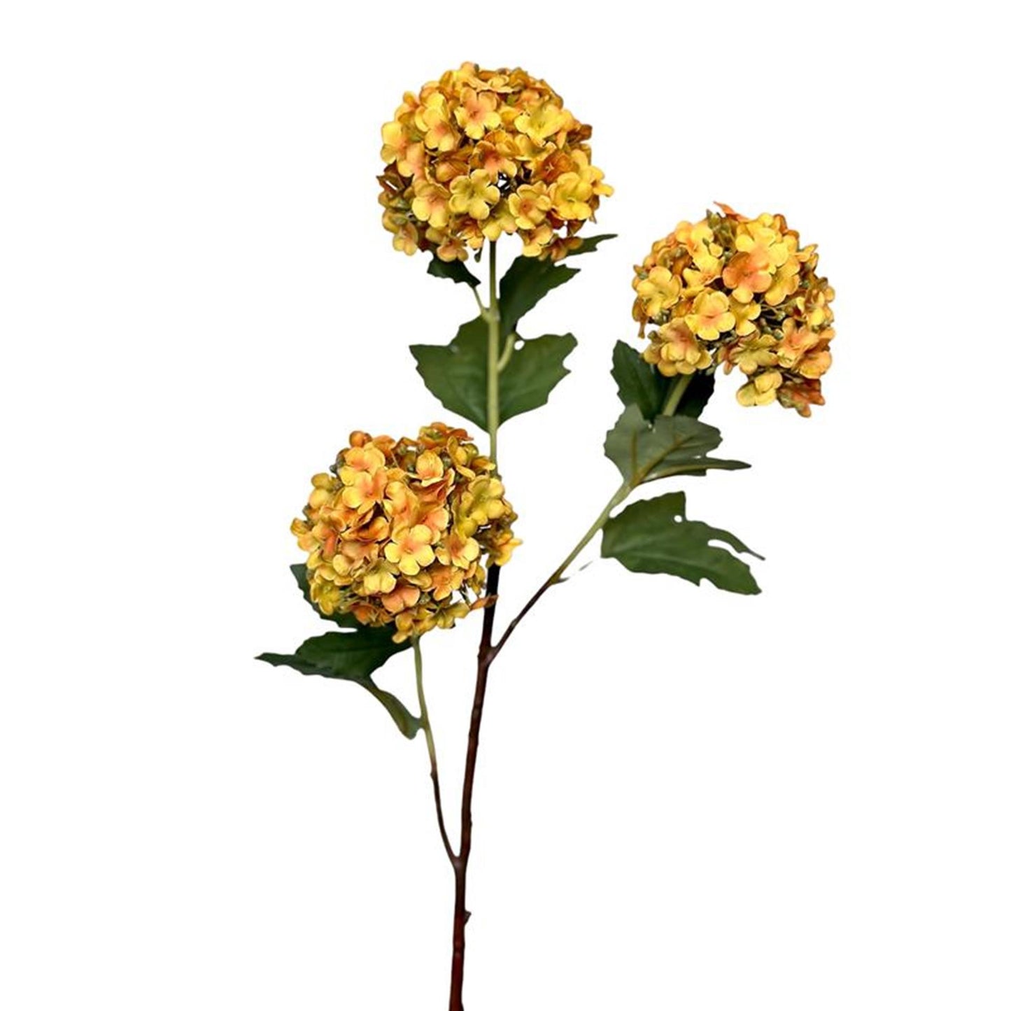 Roberts collection flor artificial bola de nieve 90cm amarillo ocre