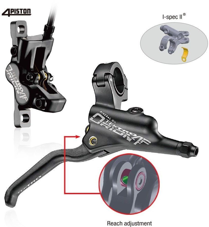 Tektro HD-M745 Freno a disco idraulico RH 1800mm nero