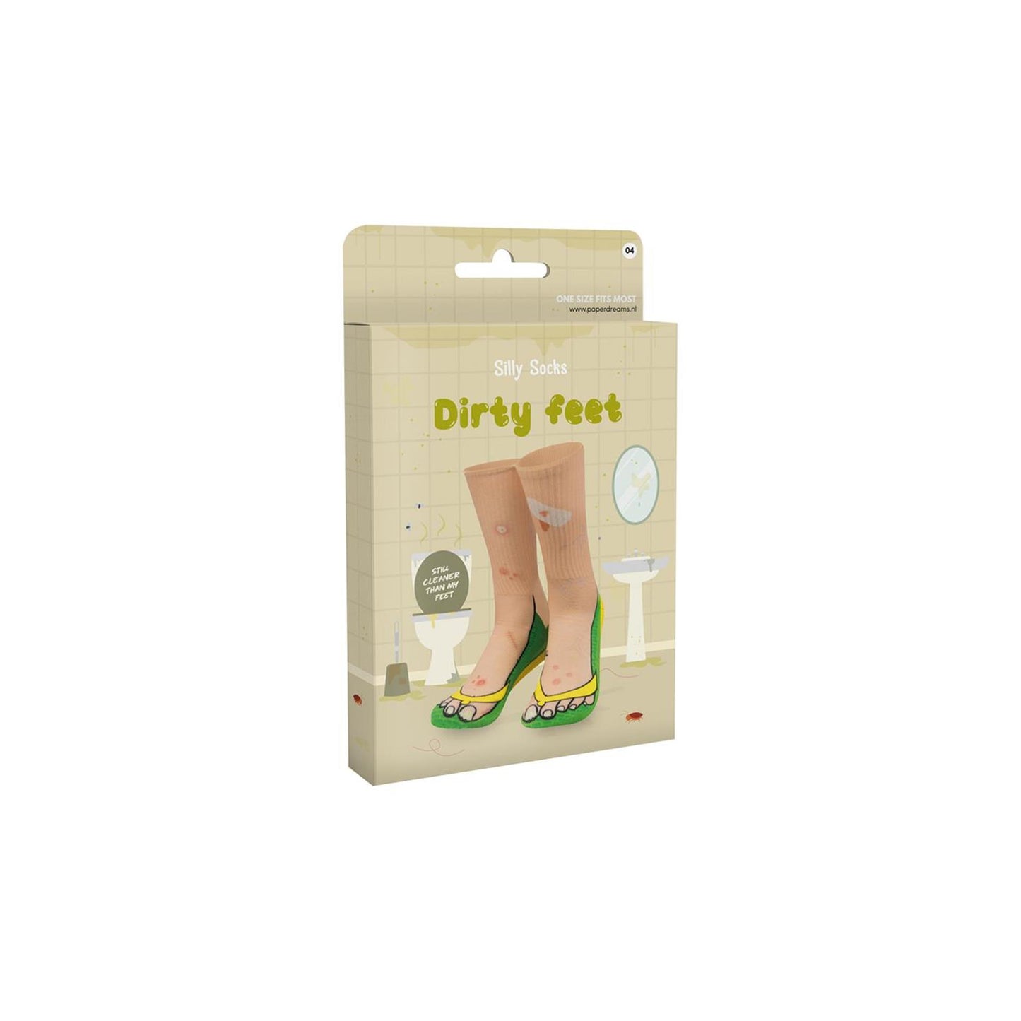 Paperdreams silly socks - dirty feet - polyester