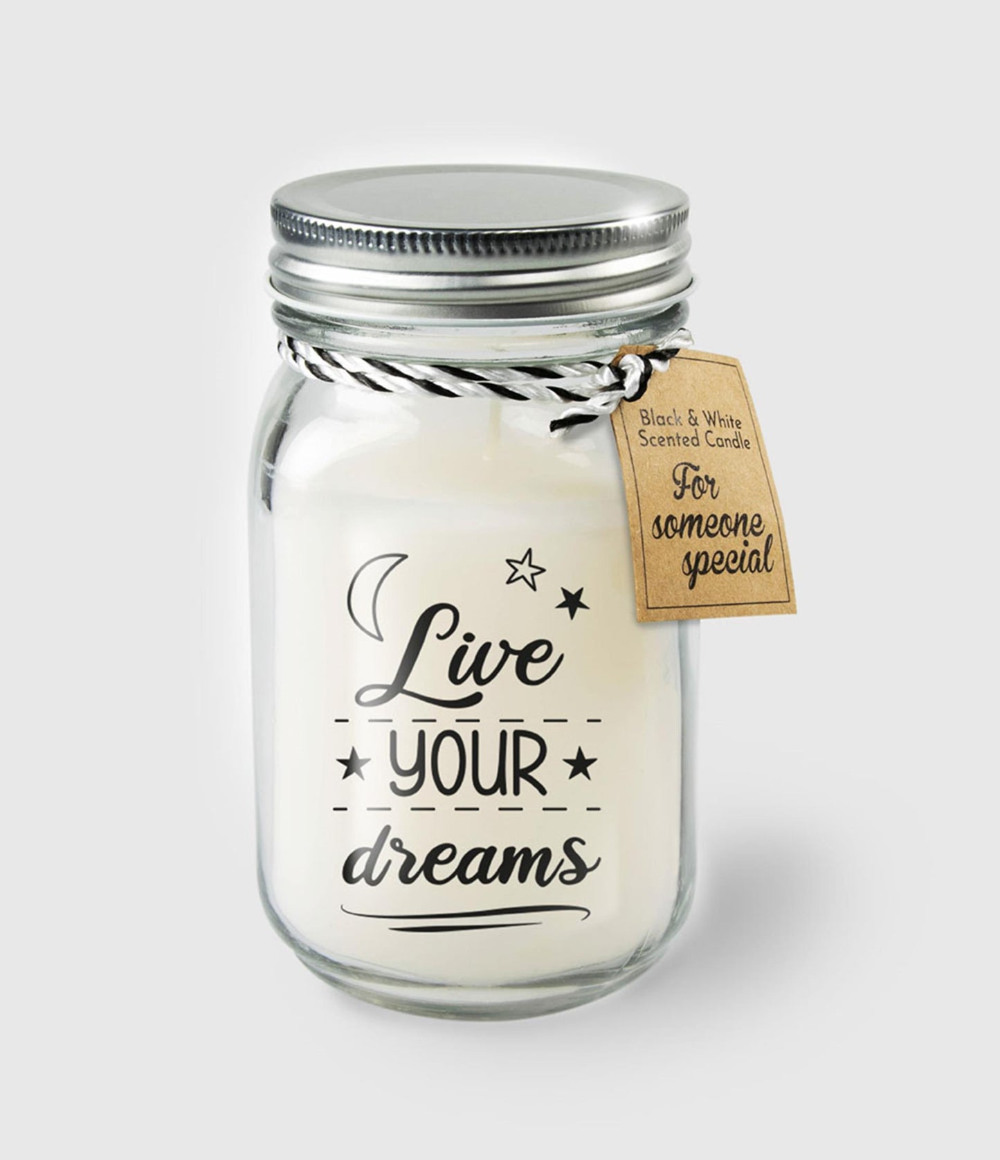 Candela profumata Paperdreams in vetro: vivi i tuoi sogni