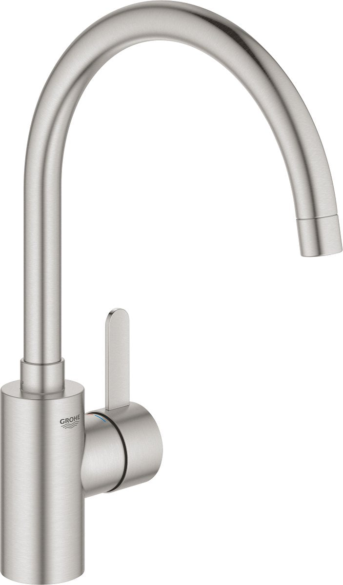 Grohe eurosmart cosmopolitan keukenkraan - hoge draaibare c-uitloop - rvs (supersteel) - 32843dc2