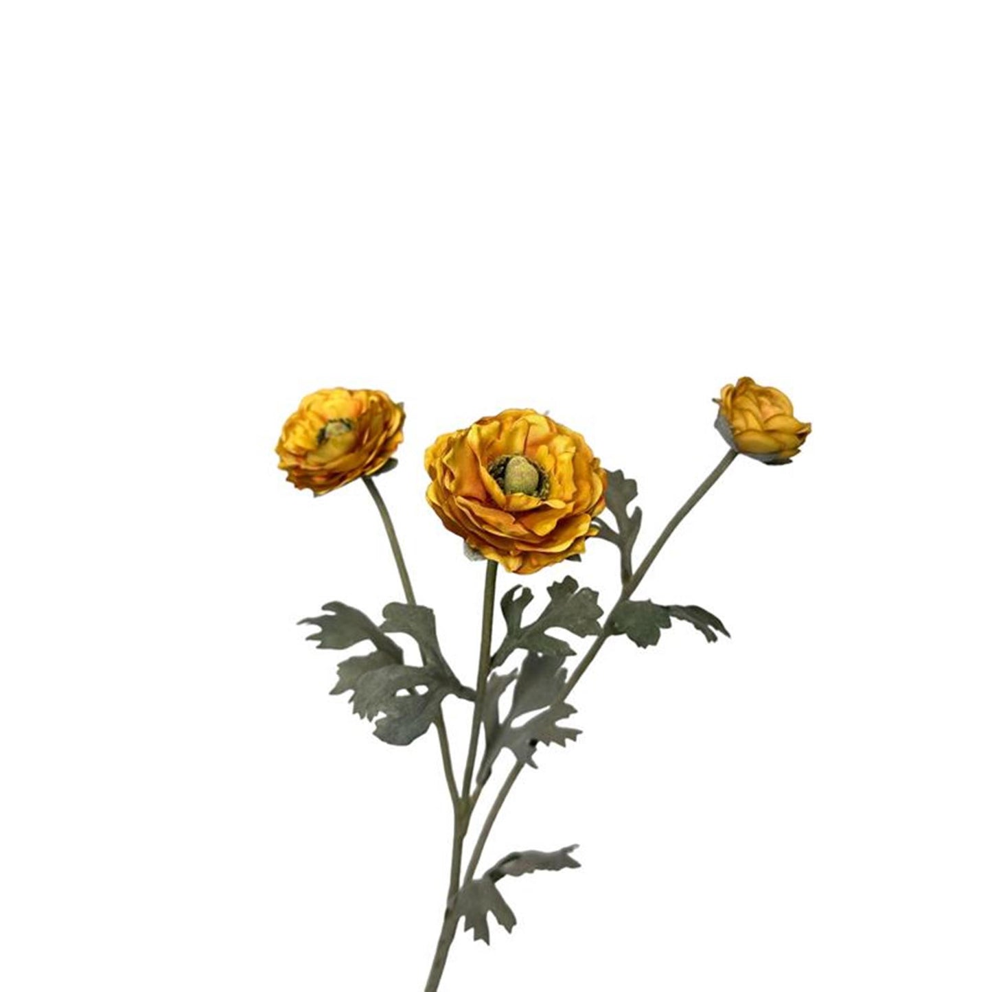 Collezione Roberts fiore artificiale ranuncolo 48 cm giallo ocra