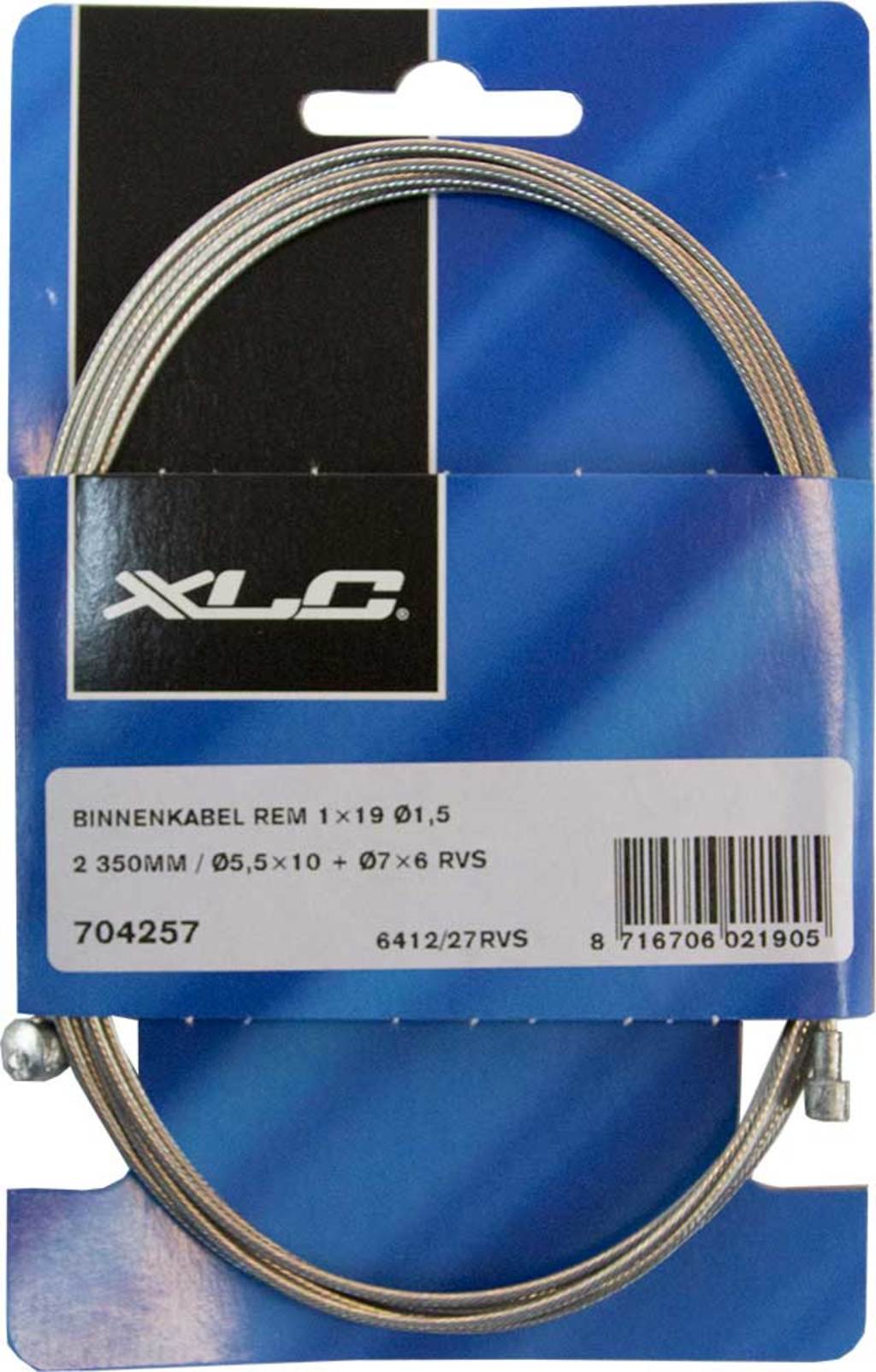 Freno de cable XLC dentro de acero inoxidable univ.