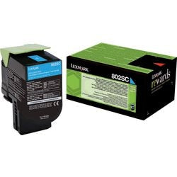 Cartucho de tóner Lexmark 80c2sc0 cian